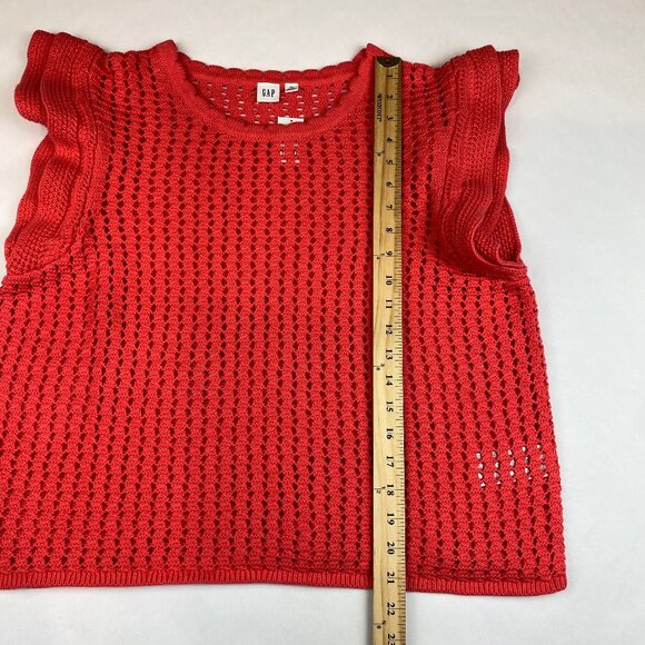 NWT Gap Crochet Flutter Sleeve Top Women's Size XL - Picture 9 of 12